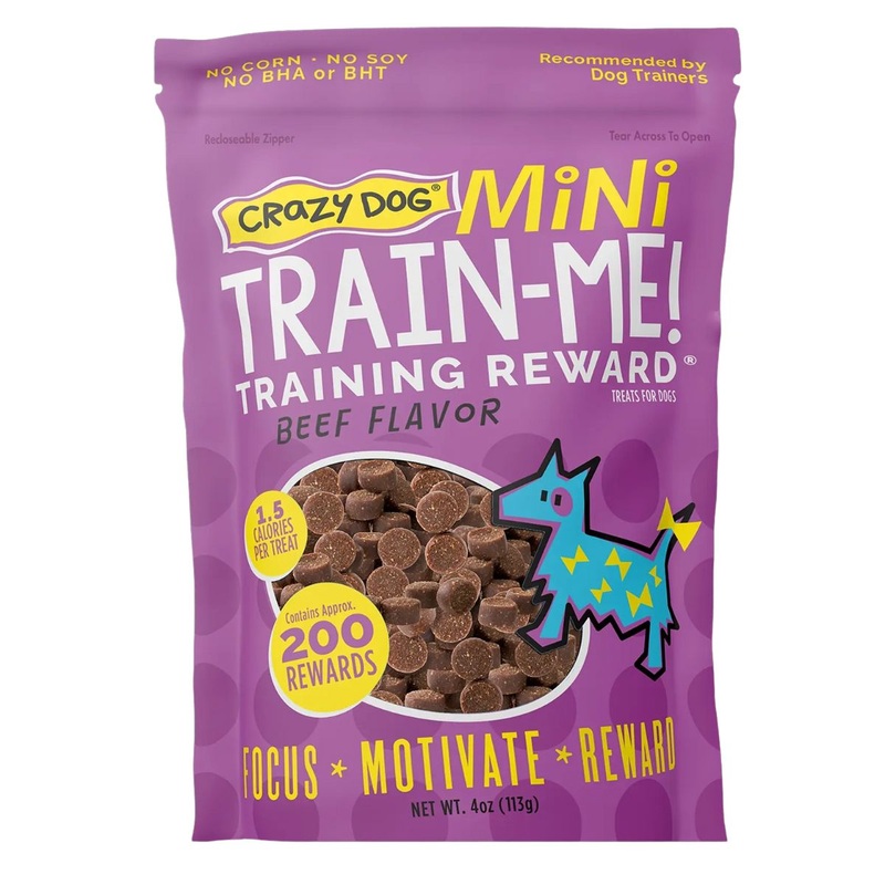 Crazy Dog Train Me! Beef Mini Dog Treats 4oz