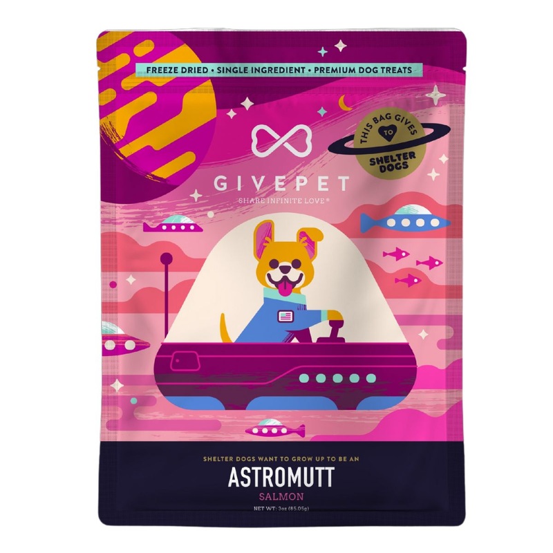 GivePet Freeze Dried Grain Free Astromutt Dog Treats 3oz