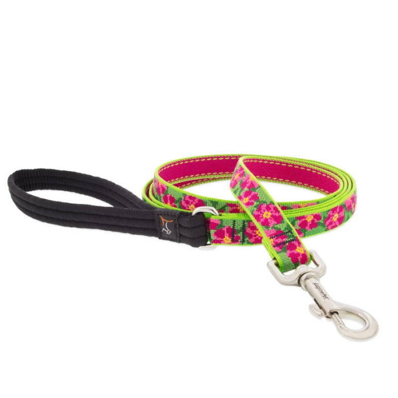Lupine Dog Leash 3/4" x 4' Petunias
