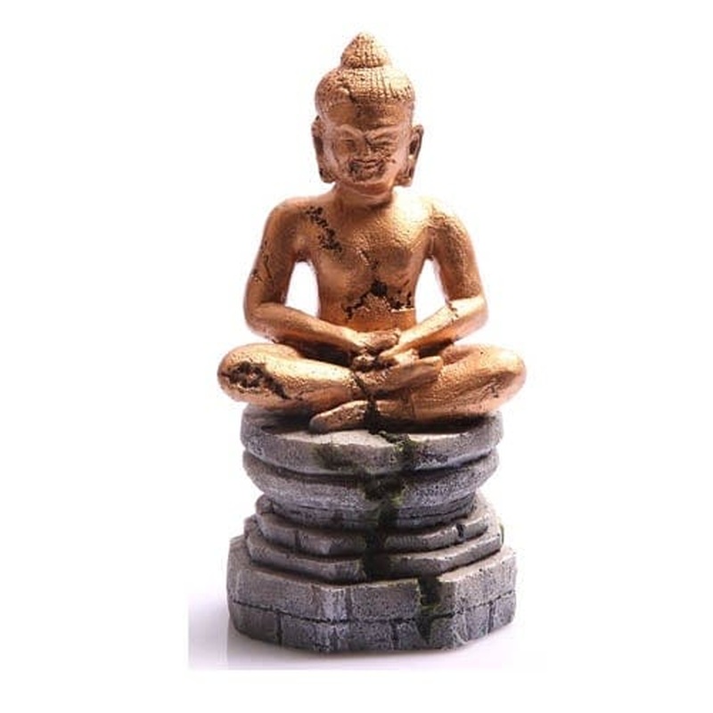 Ornament Meditating Buddha 9x8.5x17.5cm (gold)