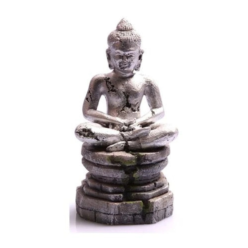 Ornament Meditating Buddha 9x8.5x17.5cm (silver)
