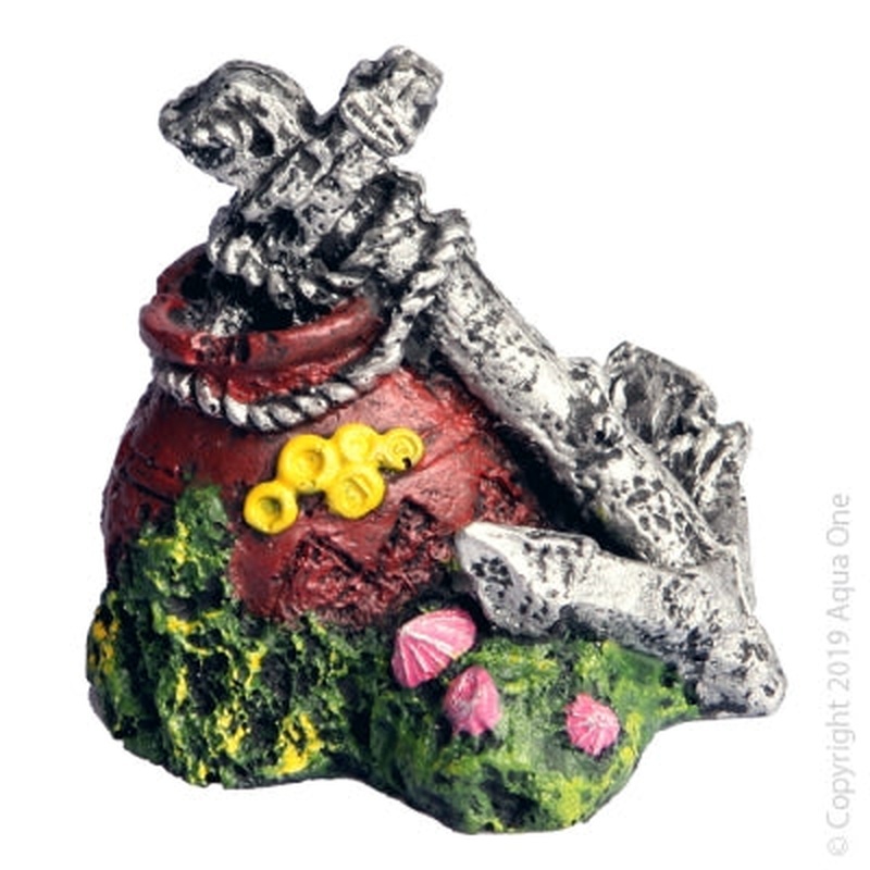 Ornament Mini Ruined Anchor Vase 7x5.5x6.5cmH