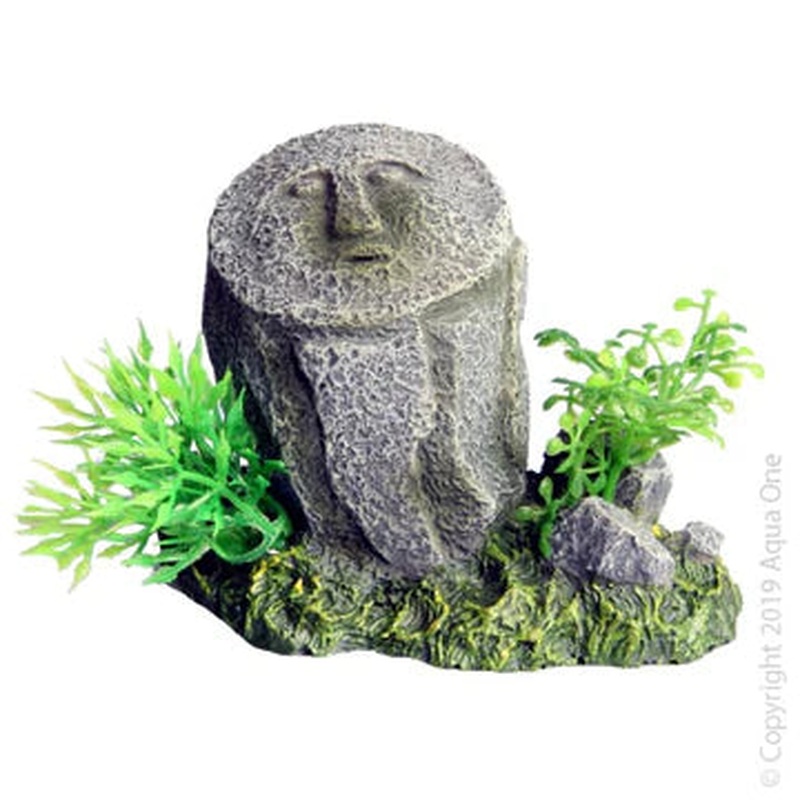 Ornament Stone Face Garden 9.5x6x6.5cmh