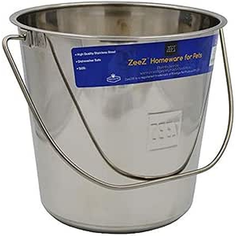 ZEEZ STAINLESS STEEL ROUND BUCKET PAIL 8.5L