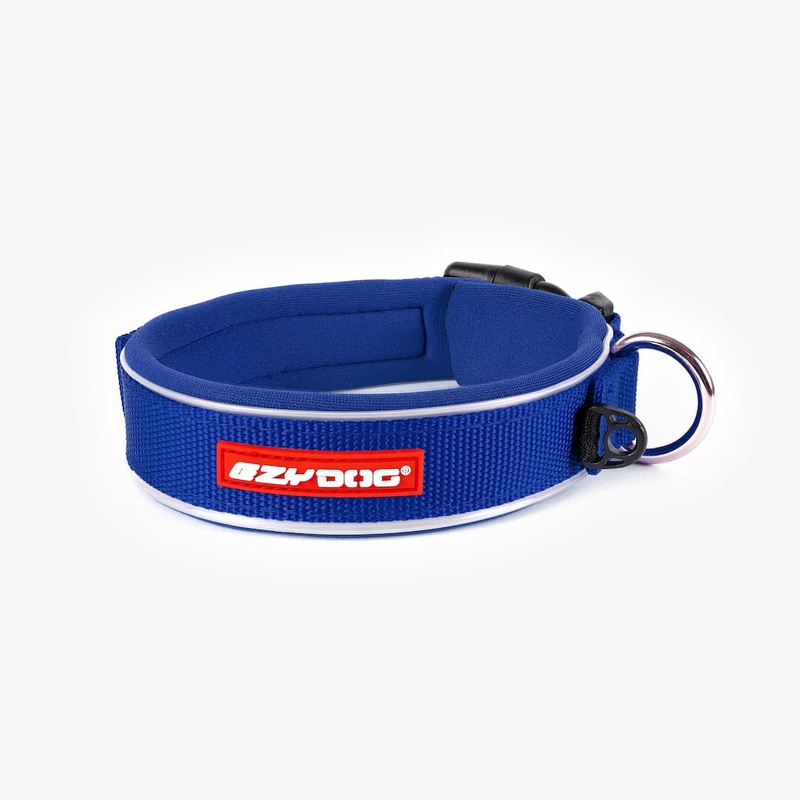 EZYDOG Neo Classic Dog Collar - Large 18-20.25" x 1 1/4" x 1" - Blue