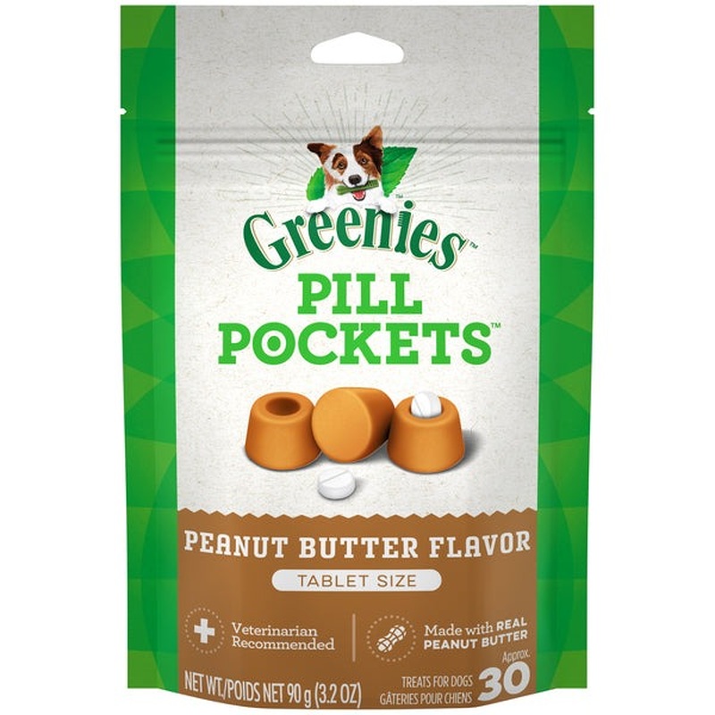 Greenies Peanut Butter Flavored Tablet Pill Pockets 30 Count