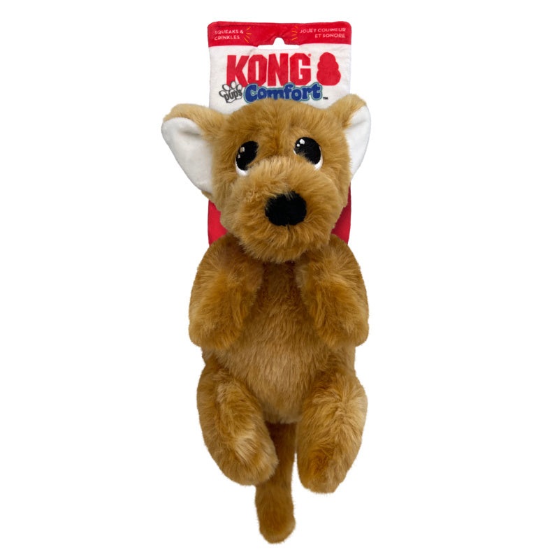 KONG Comfort Pups Plush Dog Toy Peanut