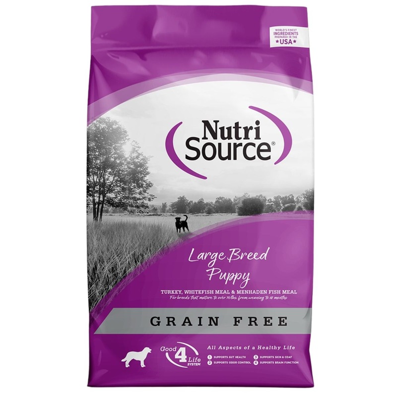 NutriSource Grain Free Large Breed Puppy - Turkey, Whitefish, & Menhaden Fish - 4lb Bag