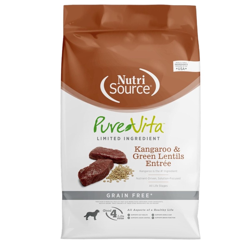 PureVita Kangaroo & Green Lentils Entre Grain Free Dry Dog Food 4lb
