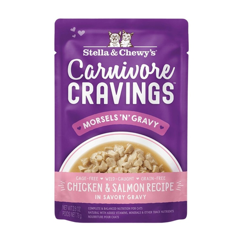 Stella & Chewy's Carnivore Cravings Morsels'N'Gravy Wet Cat Food - Chicken & Salmon - 2.8oz Pouch