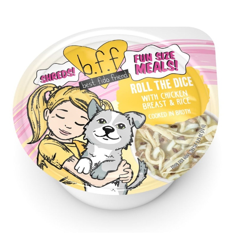 Weruva BFF Dog Fun Size Meals Roll The Dice Chicken Breast & Rice Dog Food 2.75oz