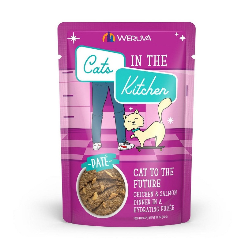Weruva Cats in the Kitchen Pate Cat Food - Cat to The Future Chicken & Salmon - 3oz Pouch
