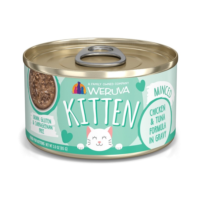 Weruva Kitten Wet Cat Food - Chicken & Tuna in Gravy Minced - 3oz Can