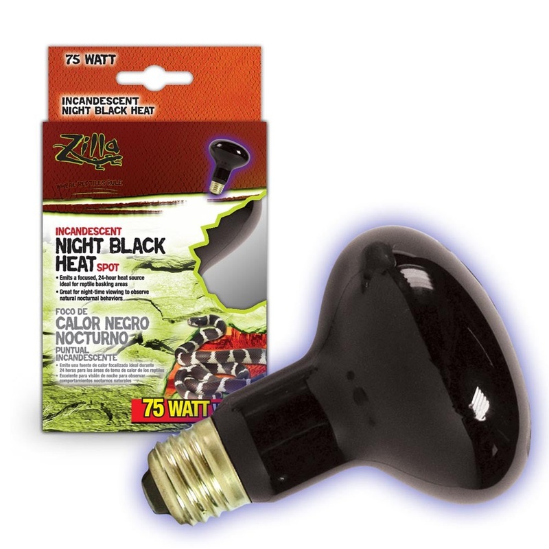 ZILLA Incandescent Night Black Heat Spot Bulb 75W