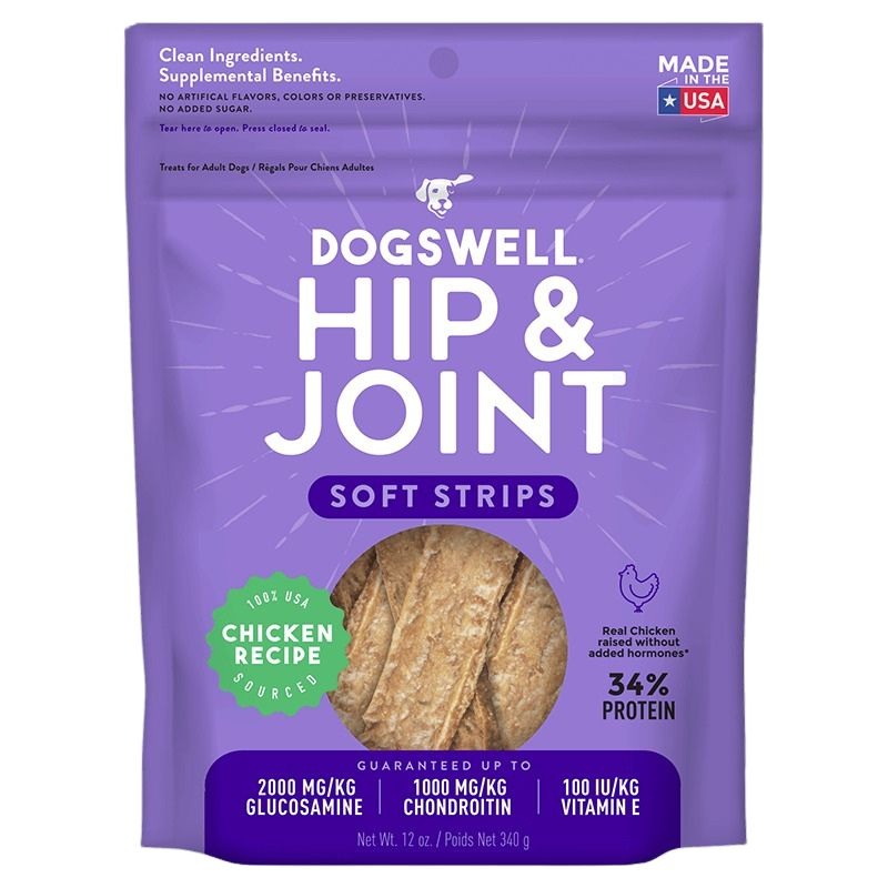 Dogswell Hip & Joint Chicken Soft Strips Dog Treats 12oz