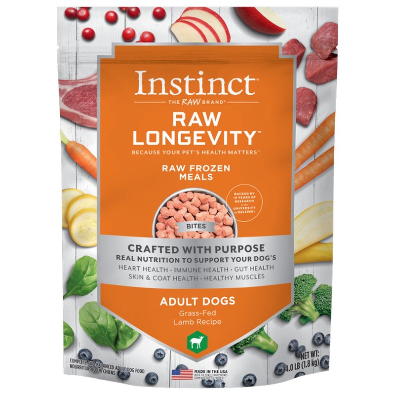 Instinct Nature's Variety Longevity Frozen Bites Lamb Dry Dog Food 4lb