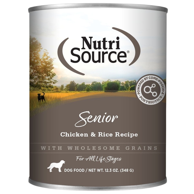 NutriSource Wholesome Grains Senior Wet Dog Food - Chicken & Rice - 12.3oz Can