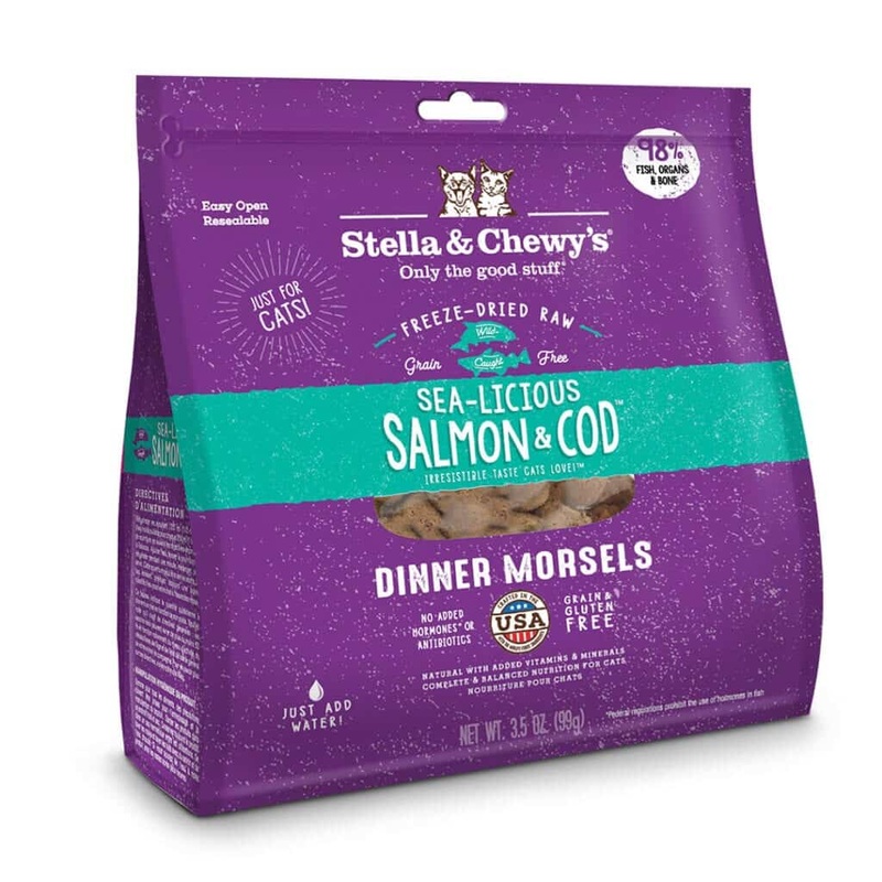 Stella & Chewy's Sea-licious Salmon & Cod Freeze-Dried Raw Cat Food 3.5oz