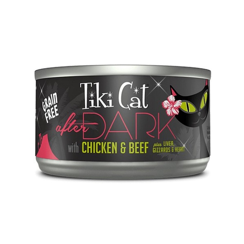 Tiki Cat After Dark Wet Cat Food - Chicken Beef Canned Cat Food 5.5oz