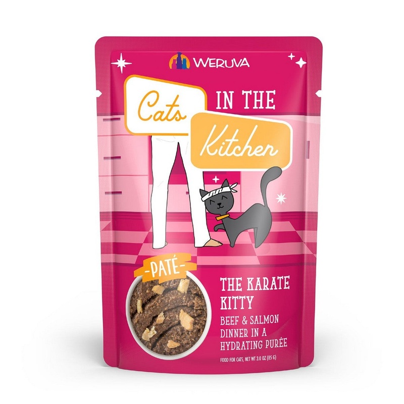 Weruva Cats in the Kitchen Pate Cat Food - The Karate Kitty Wet Beef & Salmon - 3oz Pouch