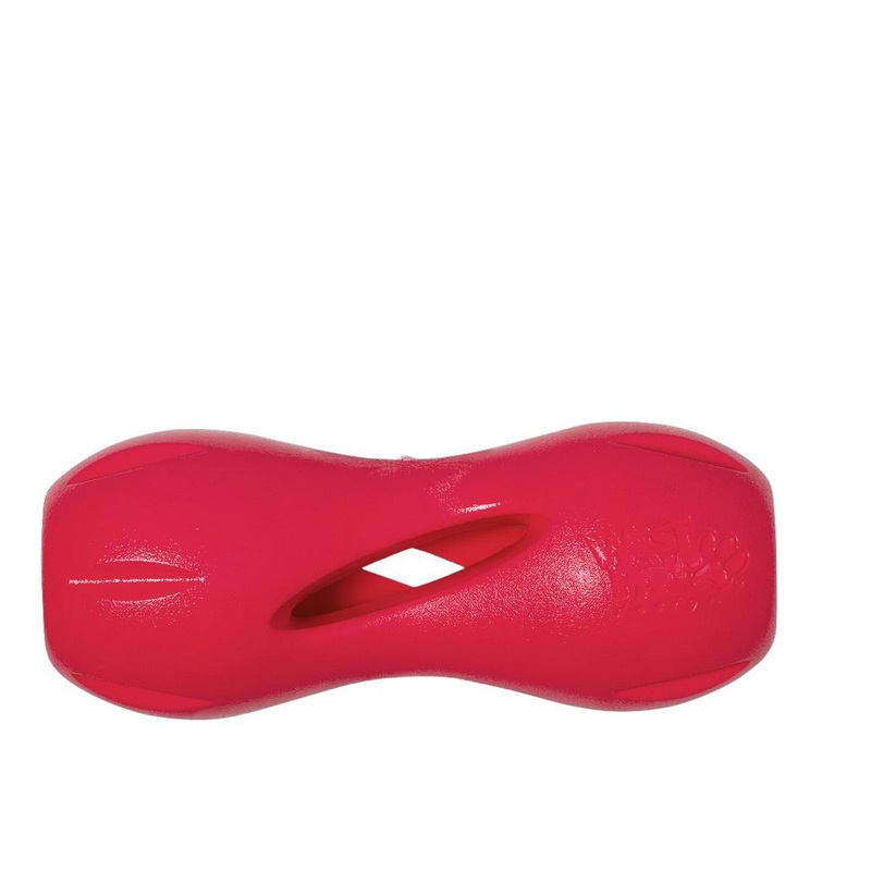 West Paw Qwizl Large Holiday Raspberry Dog Treat Toy