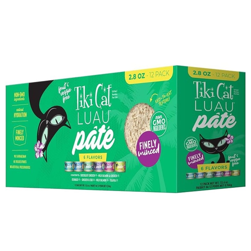 Tiki Cat Luau Pate Variety Pack 2.8 oz. Cans (Pack of 12)