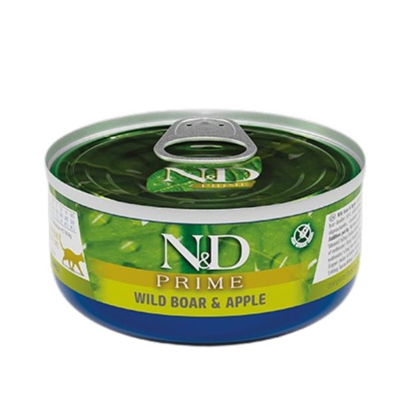Farmina N&D Prime Wet Cat Food - Boar & Apple - 2.8oz Can