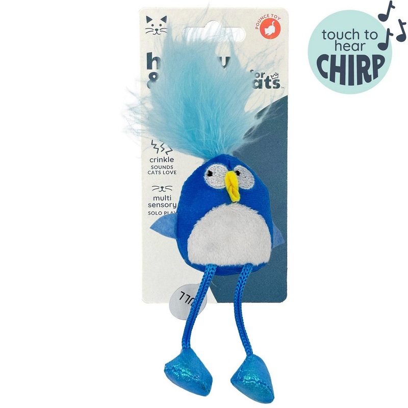 Huxley & Kent Blue Bird Chirpy Cat Toy