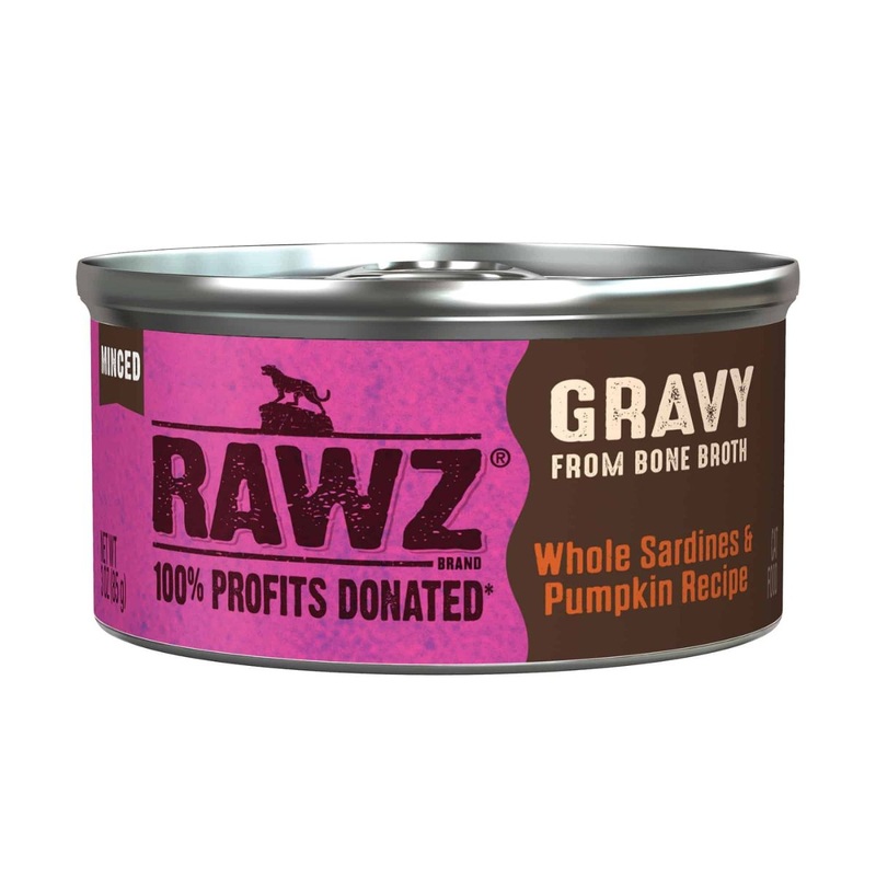 Rawz Gravy Whole Sardines & Pumpkin Cat Food 3oz