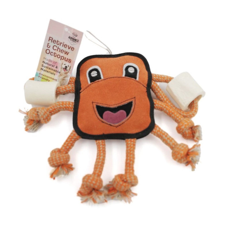 Advance Pet Product Retrieve & Chew Octopus with Natural Bone