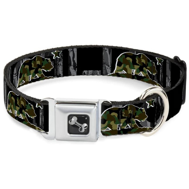 Buckel Down Collar for Dogs Camo Gray Wide Small