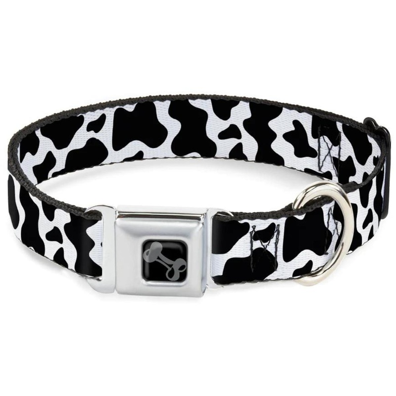 Buckel Down Collar for Dogs Cow Pattern Wide Small