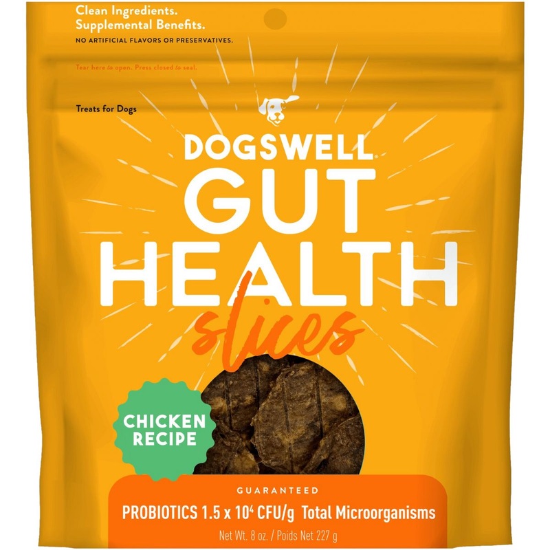 DogsWell Gut Health Chicken Slices Grain Free Dog Treats 8oz
