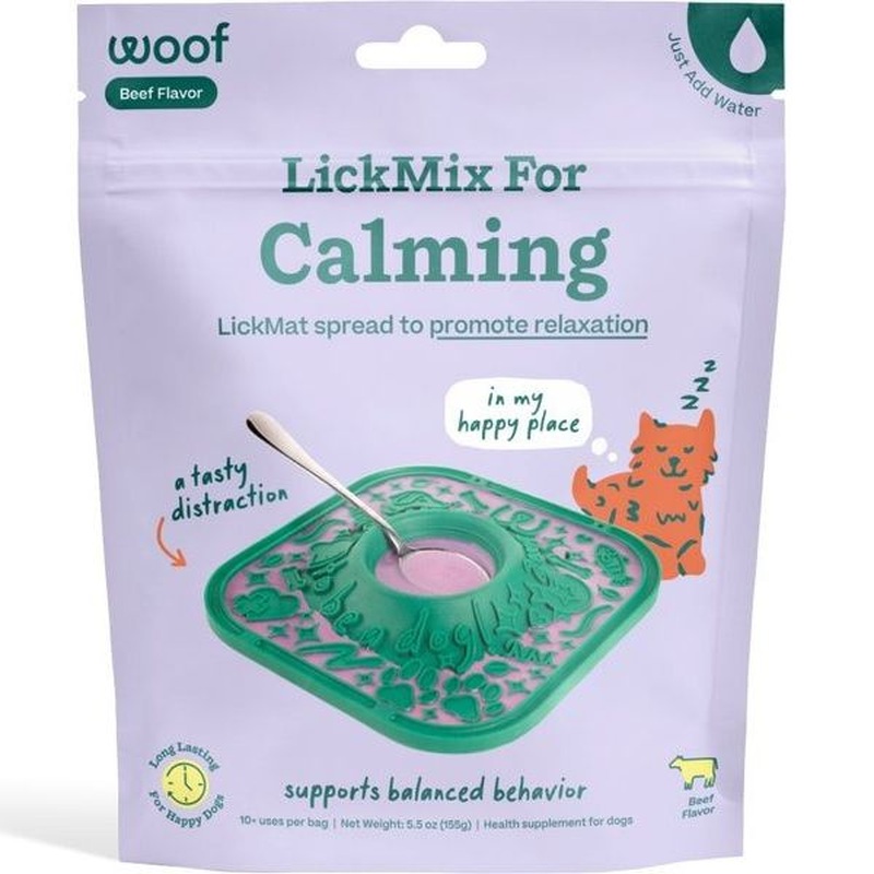 Woof Lick Mat Lickmix Calming Dog Treats 5.5oz