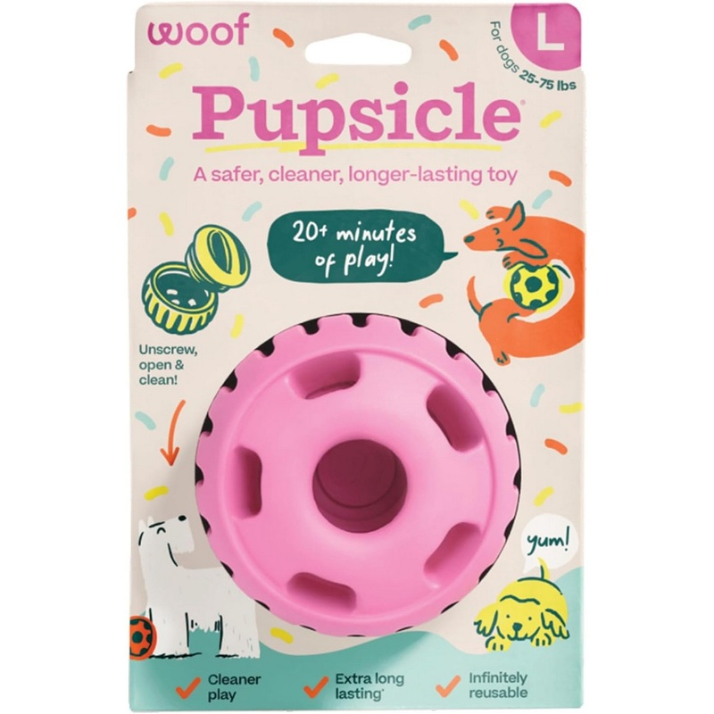 Woof Party Pupsicles Birthday Pink Large