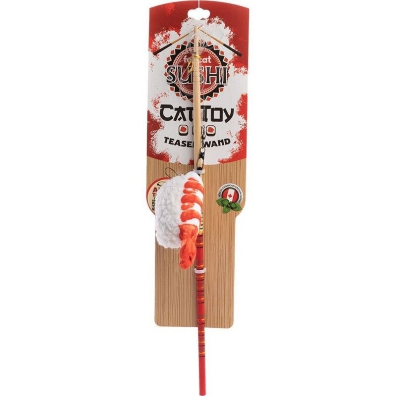 FabCat Teaser Sushi Shrimp Cat Toy