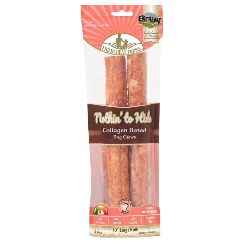 Fieldcrest Farms Nothin' to Hide Collagen Roll Dog Chew Large 2 Pk