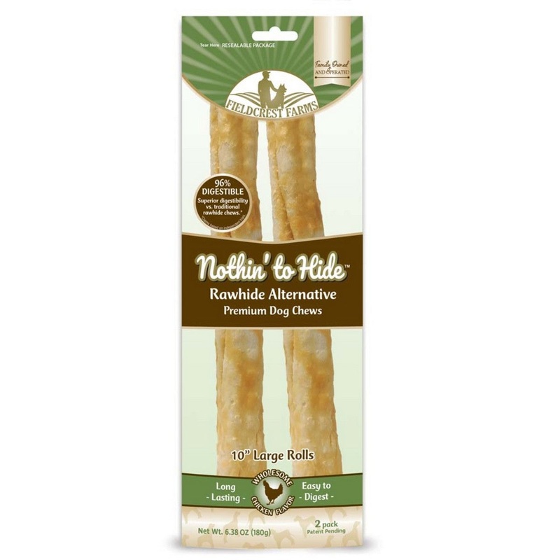 Fieldcrest Farms Nothin' To Hide Roll Dog Treat Chicken Large 2 Pk