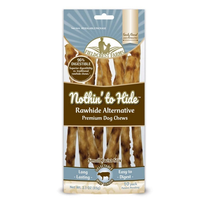 Fieldcrest Farms Nothin' To Hide Twist Stix Dog Treat Large Beef 10 Pk
