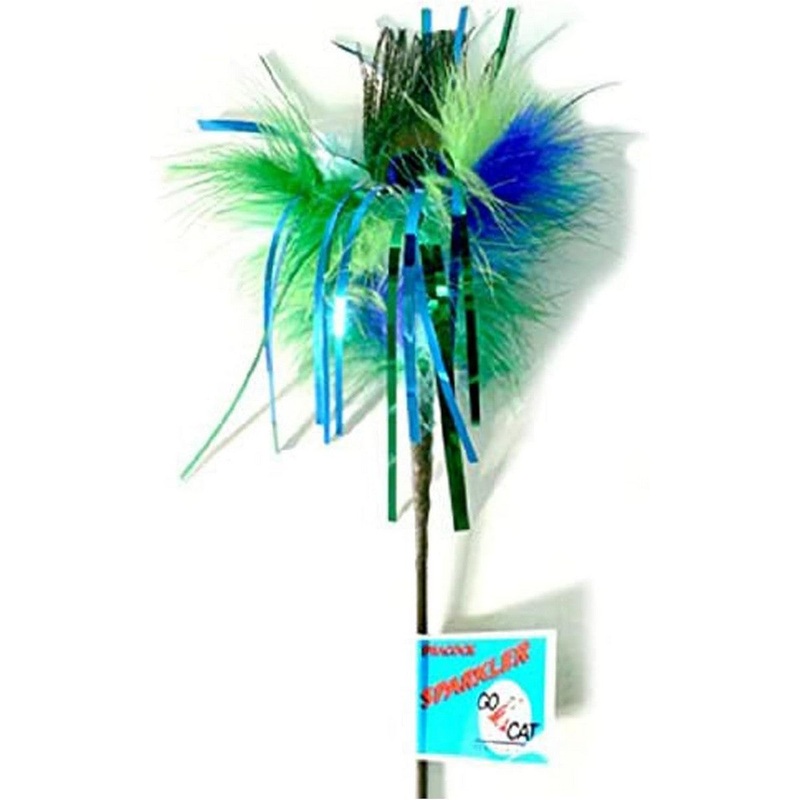 Go Cat Long Peacock Sparkler Cat Toy