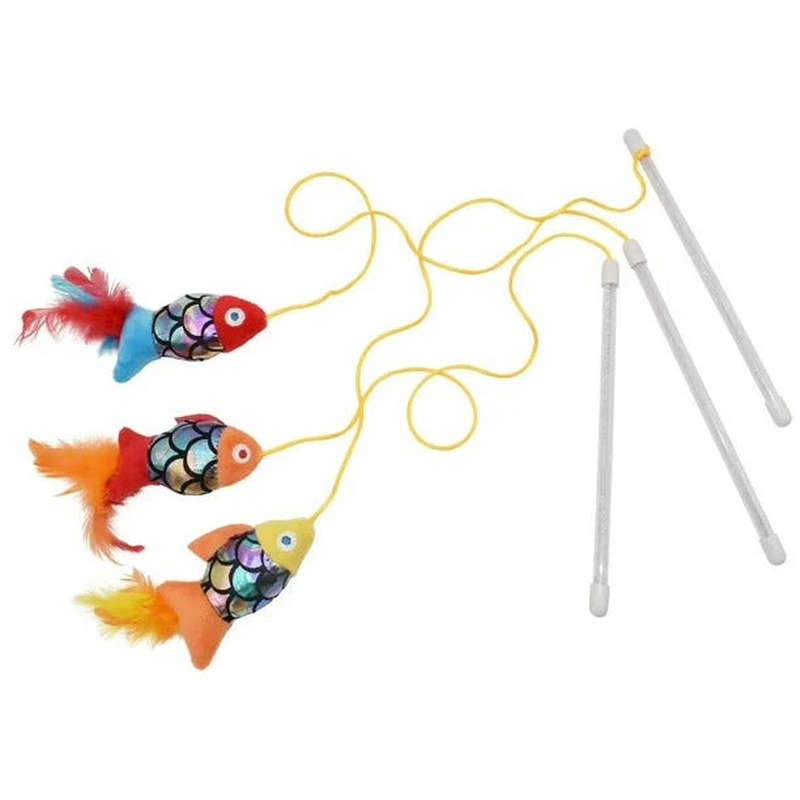 Multipet Fish Wand Cat Toy