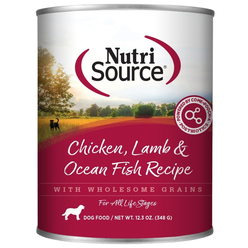 NutriSource Wholesome Grains Wet Dog Food - Chicken, Lamb, & Ocean Fish - 12.3oz