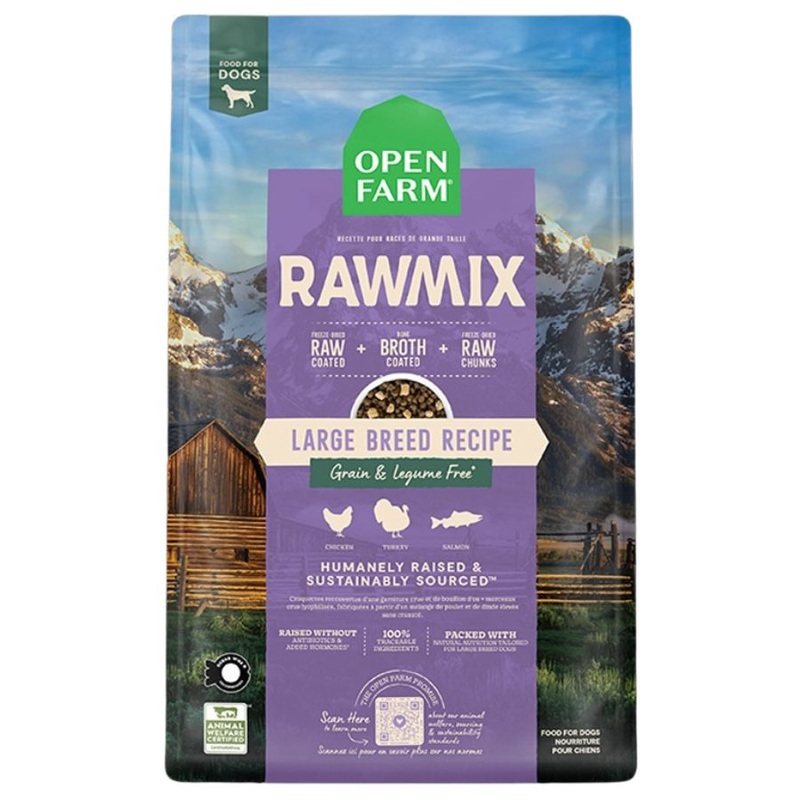 Open Farm RawMix Grain-Free Large Breed Dry Dog Food - Chicken, Turkey, & Salmon - 20lb Bag