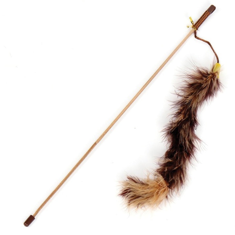 Pet Park Boulevard Feather Teaser Brown Cat Toy
