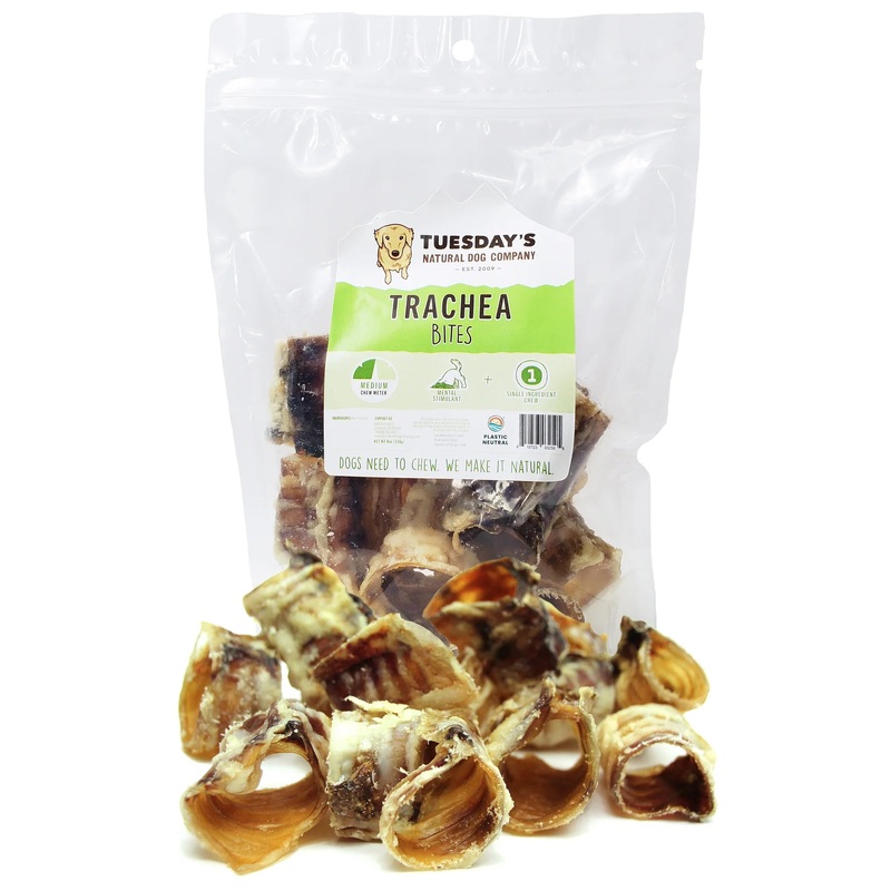 Tuesday's Beef Trachea Bites Dog Treats 8oz