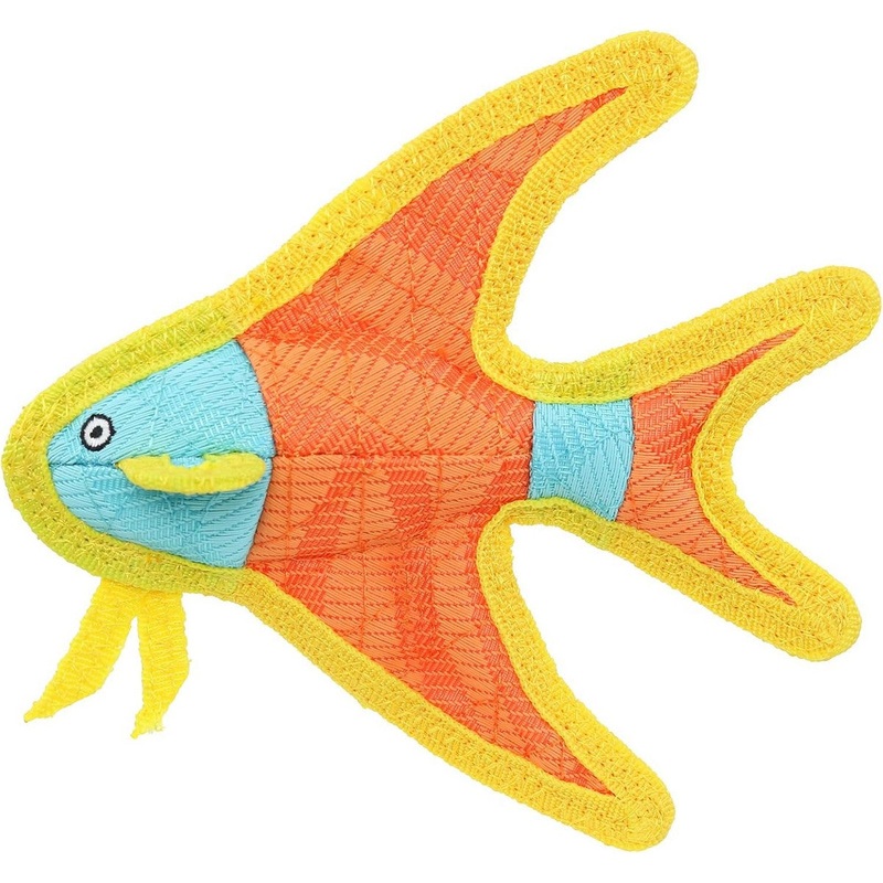 Tuffy's Duraforce Angel Fish Jr Dog Toy Orange