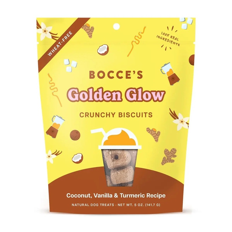 Bocce's Golden Glow Smoothie Biscuits Coconut & Vanilla Dog Treats 5oz