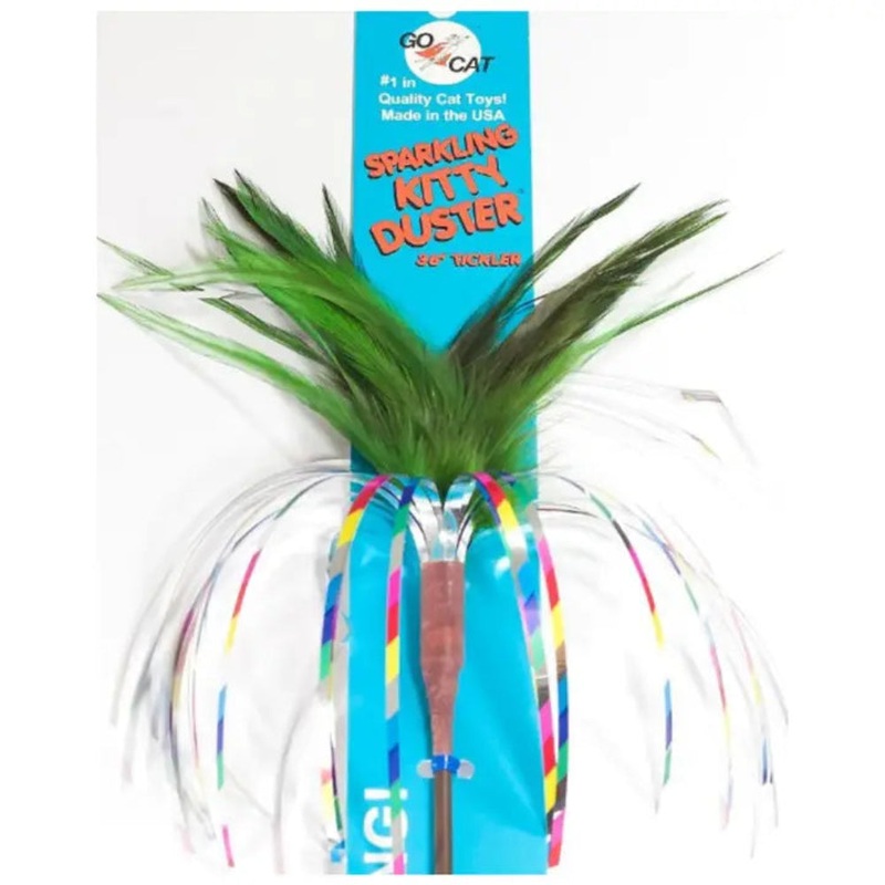 Go Cat Long Sparkling Kitty Duster Cat Toy
