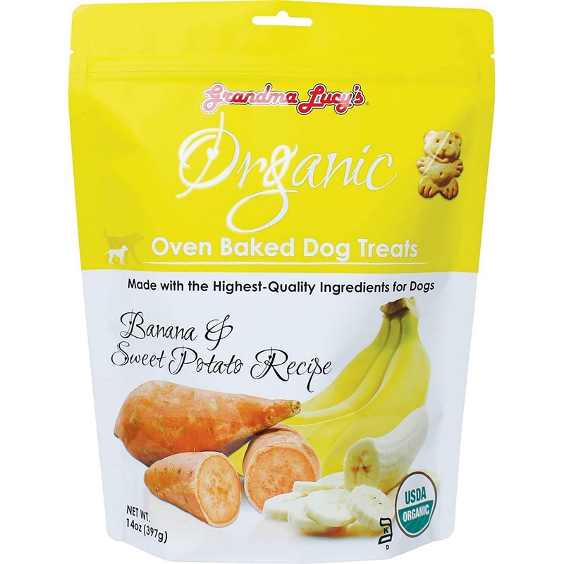 Grandma Lucy's Organic Banana Sweet Potato Oven Baked Dog Treats 14oz