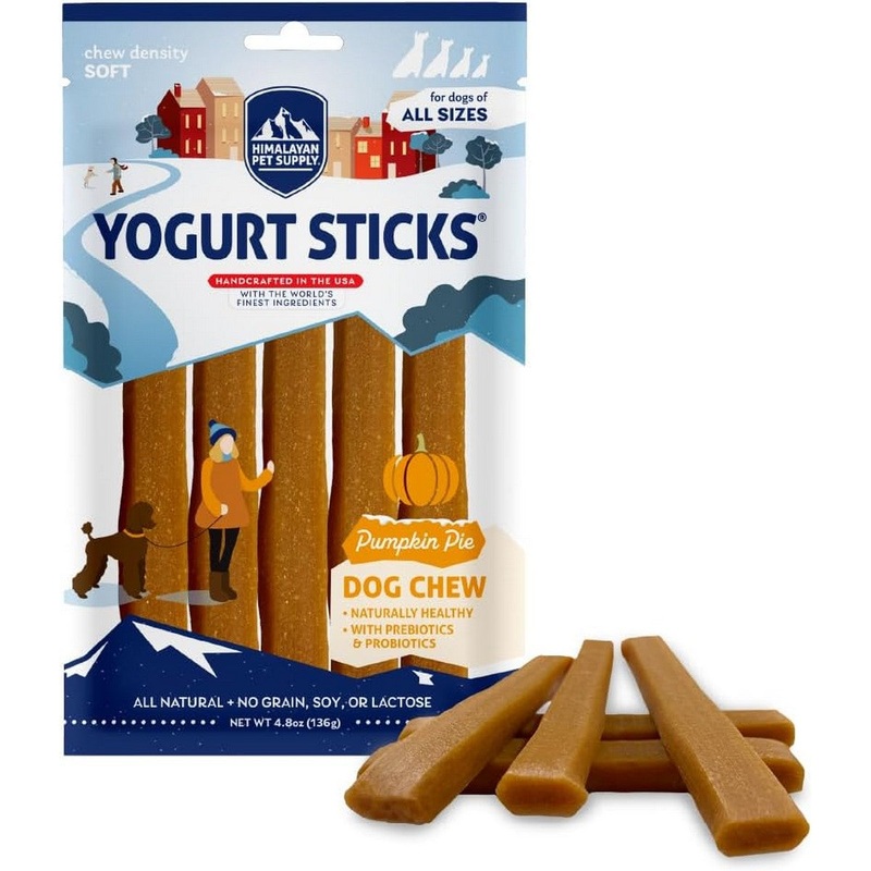 Himalayan Pet Dog Chew Pumpkin Yogurt Sticks Dog Treats 4.8oz